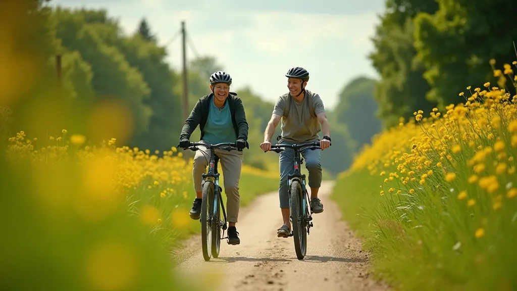 Mierīgs velobrauciens Zemgales lauku apvidos ar plakanu reljefu un zaļiem laukiem